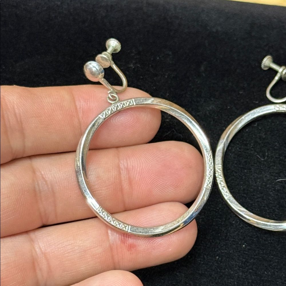 Silver Hoop Earrings